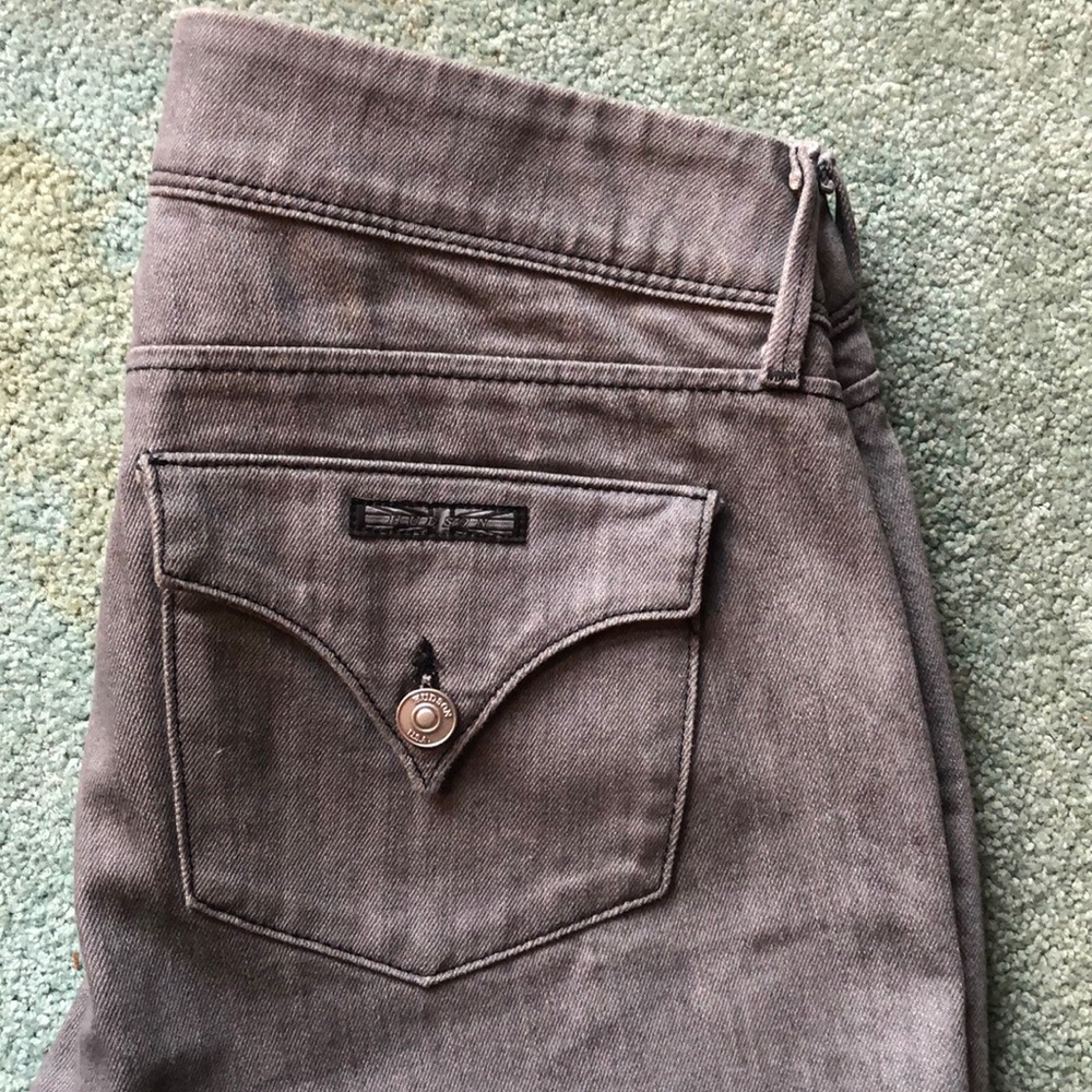 Hudson Grey Collin Flap Skinny Jeans